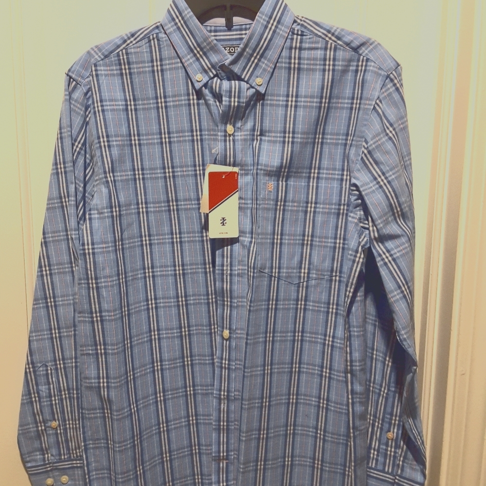 New Men's Small Izod button down shirt, NWT
